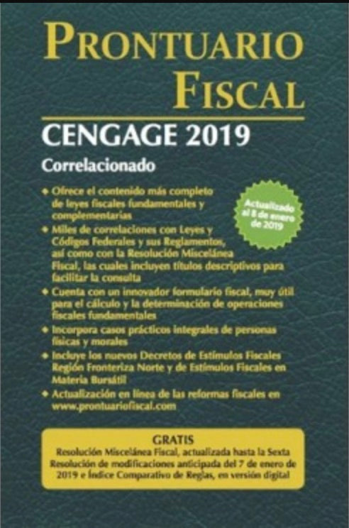 PRONTUARIO FISCAL CENGAGE 2019