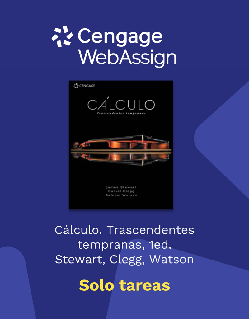 Webassign Cálculo Trascendentes Tempranas (Sólo tareas) TecNM León