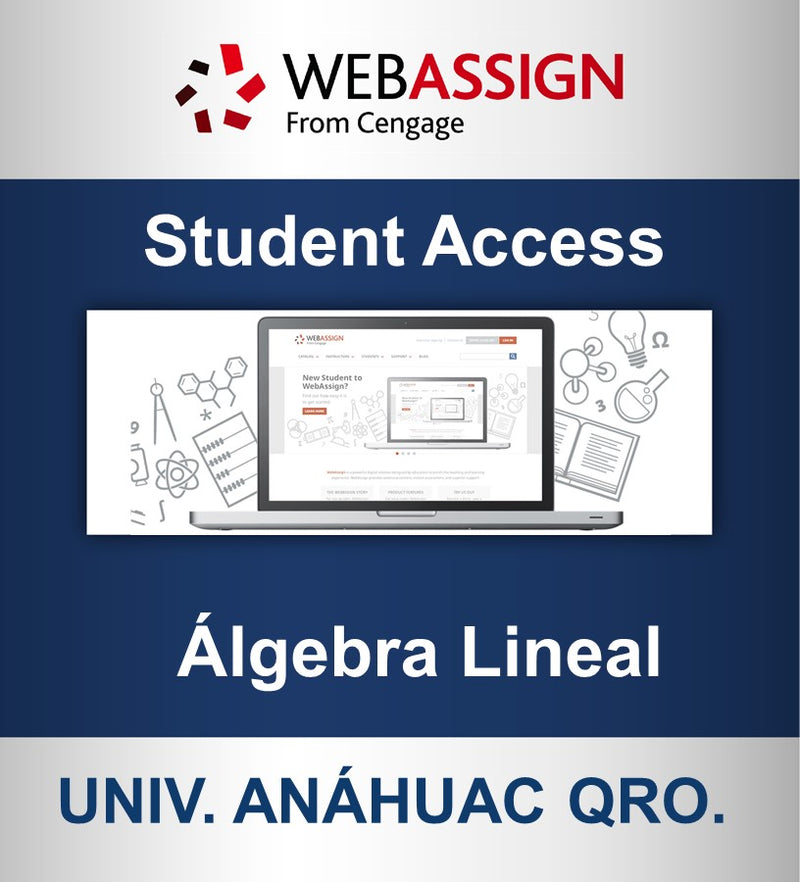 WebAssign 6 meses (Univ. Anáhuac Querétaro: Álgebra Lineal)